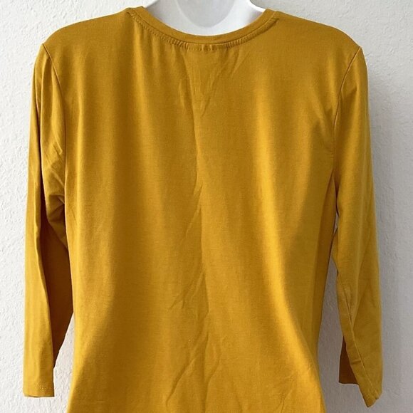 PUMPKIN SPICE OMBRE BLEACHED T-SHIRT TOP LIGHTWEIGHT - Picture 9 of 12